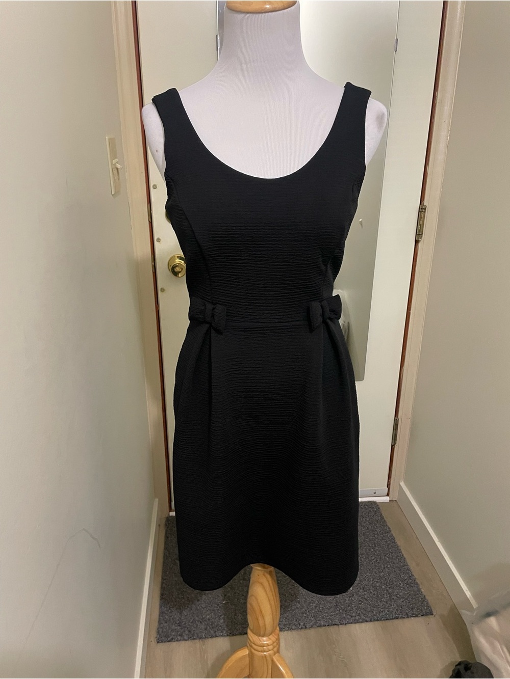 LC Lauren Conrad Black Sleeveless Mini Dress with Waist Bows